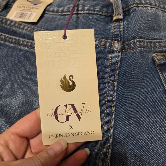 Gloria Vanderbilt‎ X Christian Sirano Miles Straight Midrise Jeans Size 28 New - Picture 6 of 11